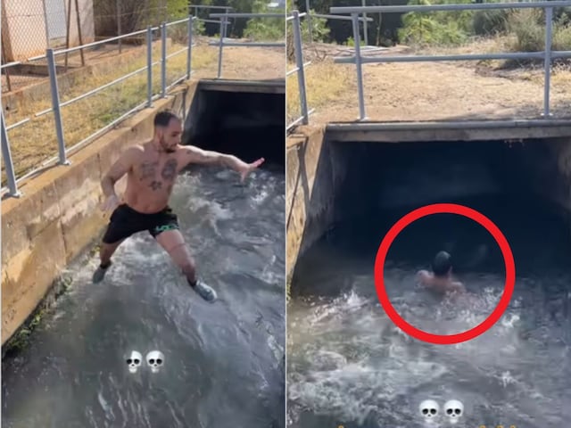Jota-Mowly-Stuntbaaz-dangerous-stunts-Khatron-Ke-Khiladi-Daredevil-Alex-Segura-strange-video-2025-05-fc40a151dc66ddcb6f20c8215acc9def Man Beccoming Daredevil Showing Stunts on Drain Got Stuck in Gutter Became Diffort to get out | The video of the person doing dangerous stunts goes viral, falls into the drain