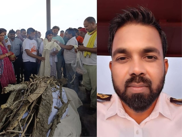 कैप्टन पिता को बेटी ने मुखाग्नि दी,मौत के एक माह बाद पार्थिव शरी लाया गया गांव कैप्टन पिता को बेटी ने मुखाग्नि दी,मौत के एक माह बाद पार्थिव शरी लाया गया गांव