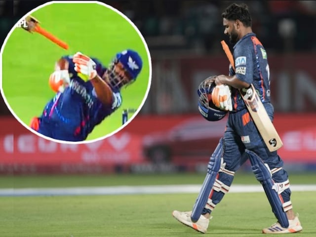 Rishabh Pant's bat became a bird in the air, owner Goenka's face is worth seeing Rishabh Pant's bat became a bird in the air, owner Goenka's face is worth seeing
