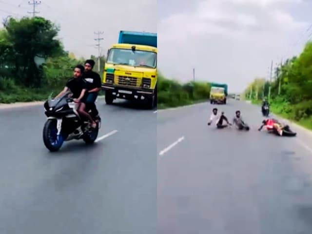 बाइक पर लहरा रहे थे लड़के, फिर जो हुआ, देखकर फटी रह गईं लोगों की आंखें!