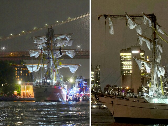 Ship carrying 200 people collided with Brooklyn Bridge, outcry in New York Ship carrying 200 people collided with Brooklyn Bridge, outcry in New York