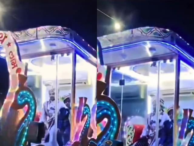groom-in-AC-rath-2025-05-bee5b4ce09010a3ef6a5aed160f48b08 Grom sit in ac rath in baraat wedding viral video air conditioner rath mein dulha funny shaadi ka video - 'Sit in the car!' Marriage jugaad in summer, groom came sitting in AC chariot, closed in glass room!