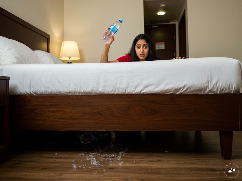 why you should Throw a water bottle under the bed when enter a hotel room why you should Throw a water bottle under the bed when enter a hotel room