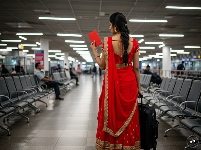 रेड ड्रेस में आती है महिला, देती है लाल लिफाफा, देखते ही पीला पड़ जाता है शख्स