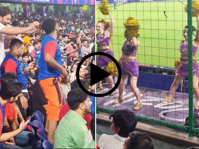 Fan went mad after seeing the cheerleider, started doing peculiar dance, video viral Fan went mad after seeing the cheerleider, started doing peculiar dance, video viral