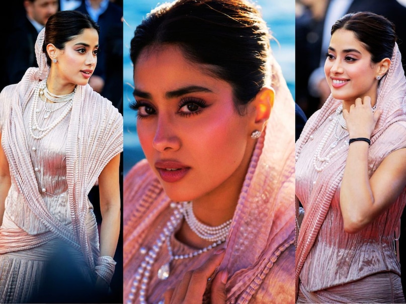 Janhvi Kapoor Brings mother Sridevi era glam in Banaras couture to Cannes 2025 Janhvi Kapoor Brings mother Sridevi era glam in Banaras couture to Cannes 2025