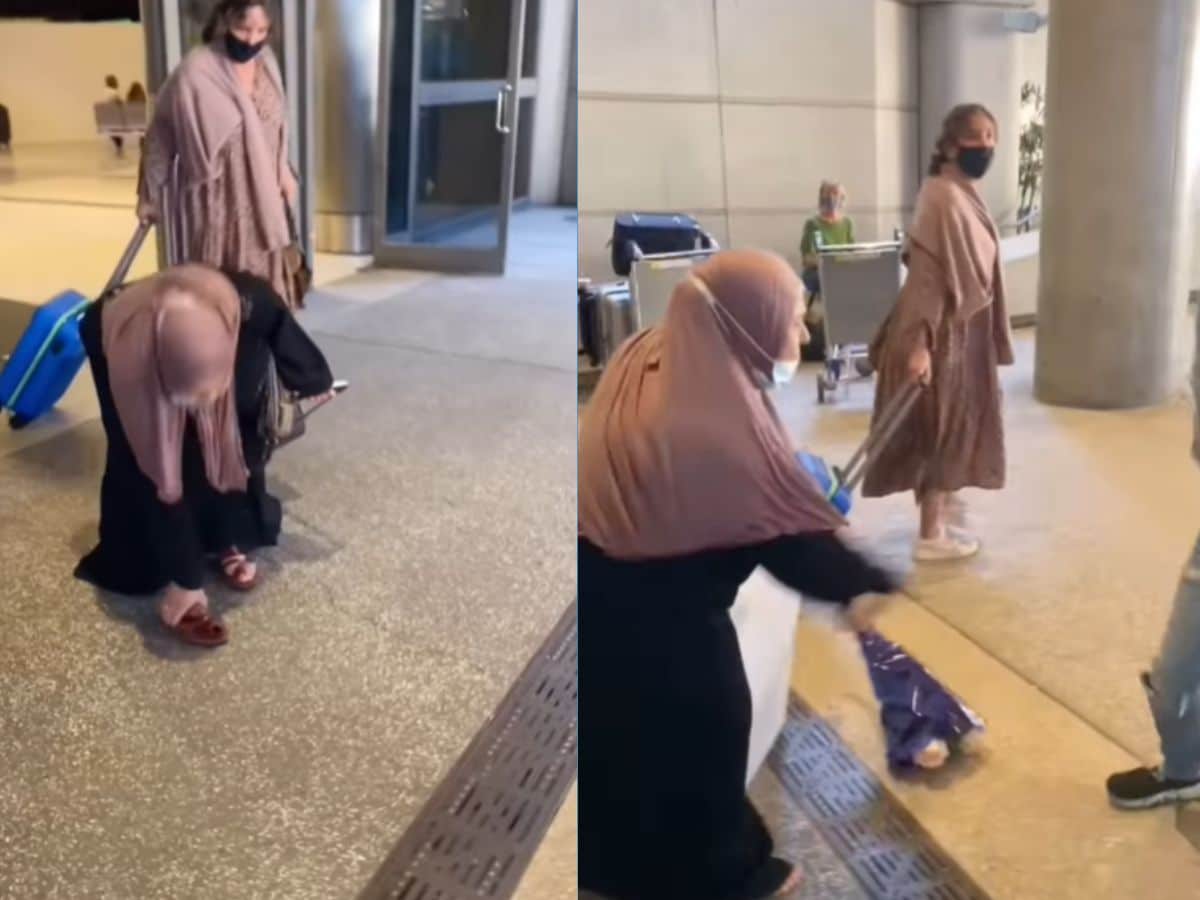 Viral Video, वायरल वीडियो, Mother and Son, मां और बेटा, Social Media, सोशल मीडिया, Airport Reunion, एयरपोर्ट मिलन