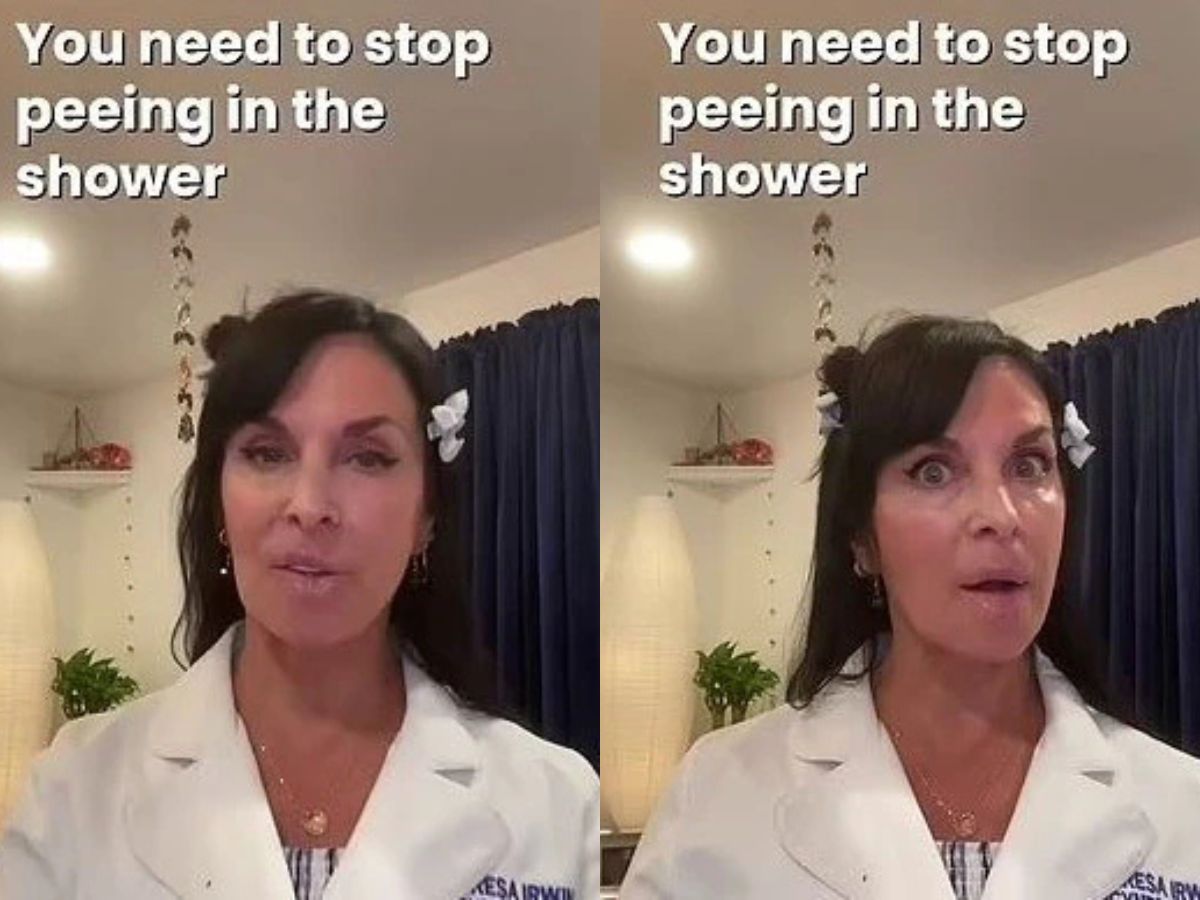 never pee in shower