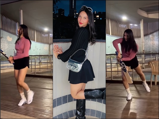Long -waving balls and tight shorts ... Anaya Bangar was seen practicing batting