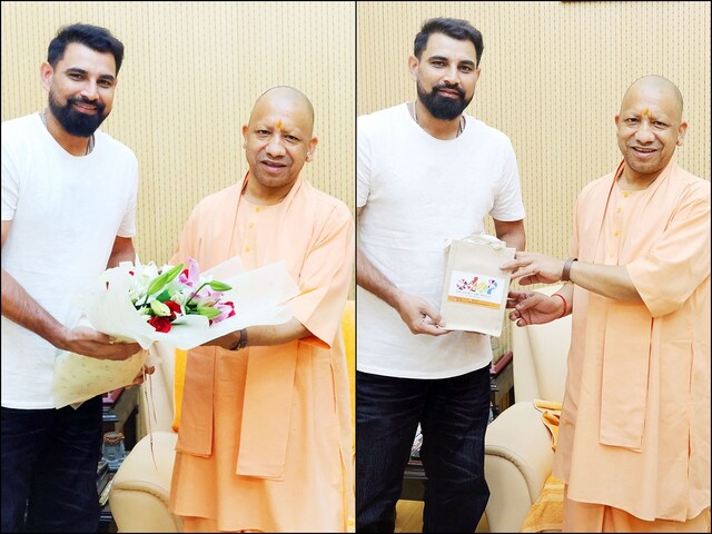 Mohammed Shami meets CM Yogi, Indian cricketer returned out with gift