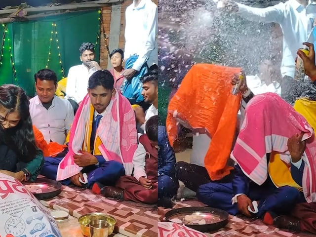 spray-prank-in-wedding-401-Instag-2025-05-419bc07f99cf414ac708555159a08ad9 Grom and Baraati Faced Foam Attacked Responded in Funny Manner - Preparations were being done, then the girl did the 'attack' on the baraatis including the groom, the answer made the answer!