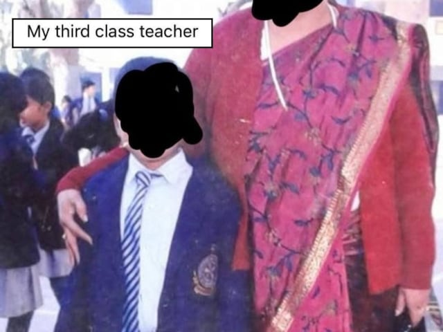 छात्र ने टीचर के साथ शेयर की 9 साल पुरानी फोटो, गलत अंग्रेजी पढ़कर आया रिप्लाई छात्र ने टीचर के साथ शेयर की 9 साल पुरानी फोटो, गलत अंग्रेजी पढ़कर आया रिप्लाई