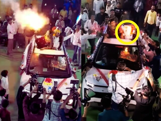 wedding-event-2025-05-8fd5ec1fef13d833496dd350779f46a9 Bride Accidentally Burns Grom Turban in Wedding: The bride did such firing, blowed groom's sehra, public has fun