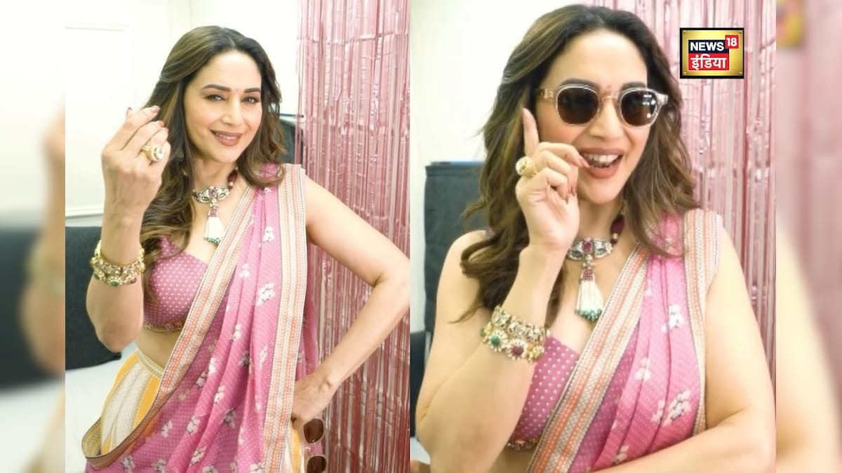 Madhuri Dixit’s charming style on Akshay Kumar’s song, said- Black black glasses on white white face
