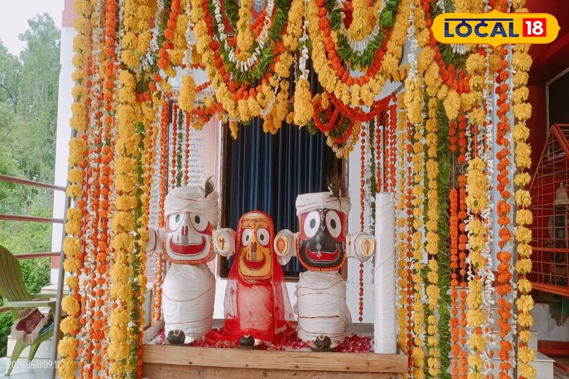 Maheshwar Jagannath Temple location, Maheshwar Rath Yatra 2025 date, Ayurvedic treatment of Lord Jagannath, Jagannath temple, local18, khargone letest news, Madhya Pradesh hindi news