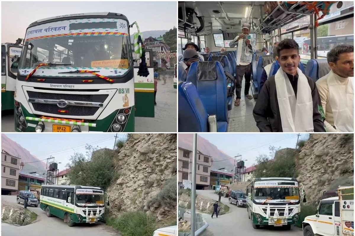 ‘पहला टिकट मैंने लिया’ दिल्ली से लेह के लिए शुरू हो गई HRTC बस