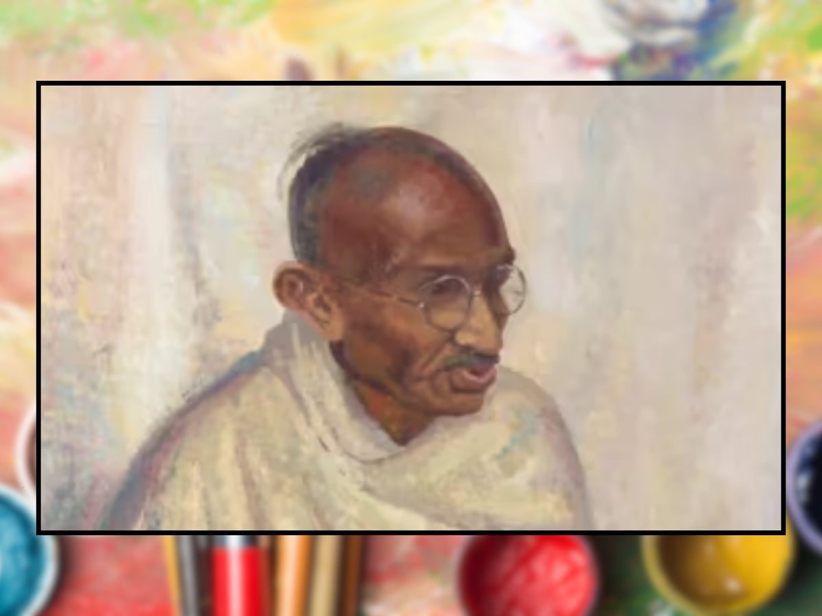 दुनिया में गांधीजी की ये इकलौती पेंटिंग है...इसके लिए वो खुद बैठे थे! जानें  कितनी है कीमत - News18 हिंदी