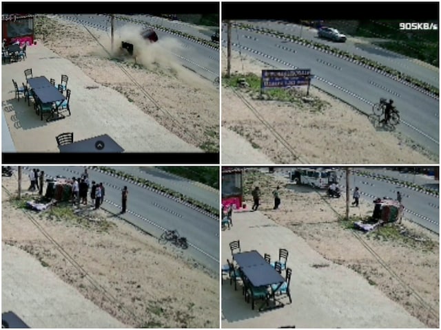 फोरलेन पर शख्स को तेज रफ्तार बेकाबू कार ने रौंदा, रौंगटे खड़े कर देगा VIDEO फोरलेन पर शख्स को तेज रफ्तार बेकाबू कार ने रौंदा, रौंगटे खड़े कर देगा VIDEO