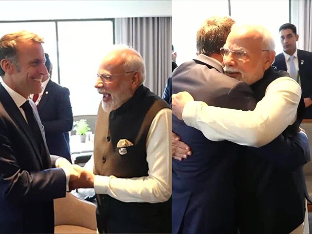 गले मिले, ठहाका लगा... फिर सीरियस अंदाज में PM मोदी ने मैक्रों को क्या समझाया?
