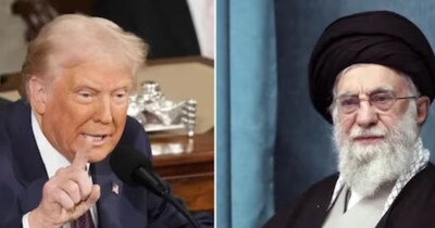 अमेर‍िकी राष्‍ट्रपत‍ि डोनाल्‍ड ट्रंप और ईरान के सुप्रीम लीडर अयातुल्‍लाह अली खामेनेई.