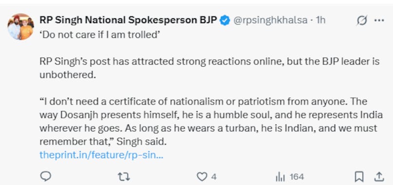 Rp singh tweet