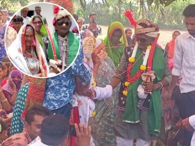 True love victory ... 90 bride and 95 year old groom, 70 for seven rounds True love victory ... 90 bride and 95 year old groom, 70 for seven rounds