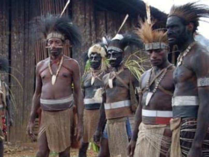 The tribes that meet the outside world after 55000 years ... still live on trees and stay on trees 9