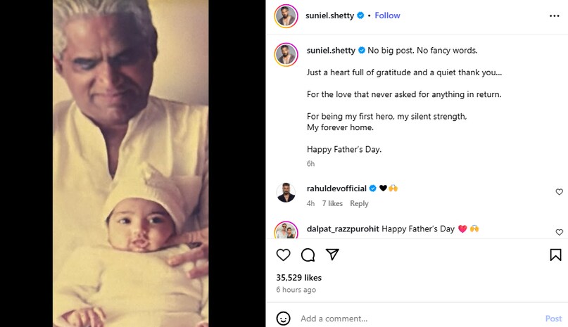 Suniel Shetty Post