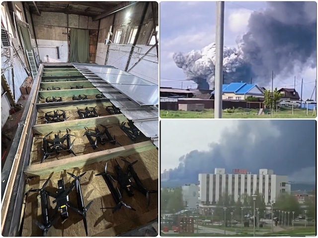 रूस के 5 एयरबेस पर कैसे मची तबाही? यूक्रेन के 117 ड्रोन से कांपी पुतिन की धरती रूस के 5 एयरबेस पर कैसे मची तबाही? यूक्रेन के 117 ड्रोन से कांपी पुतिन की धरती