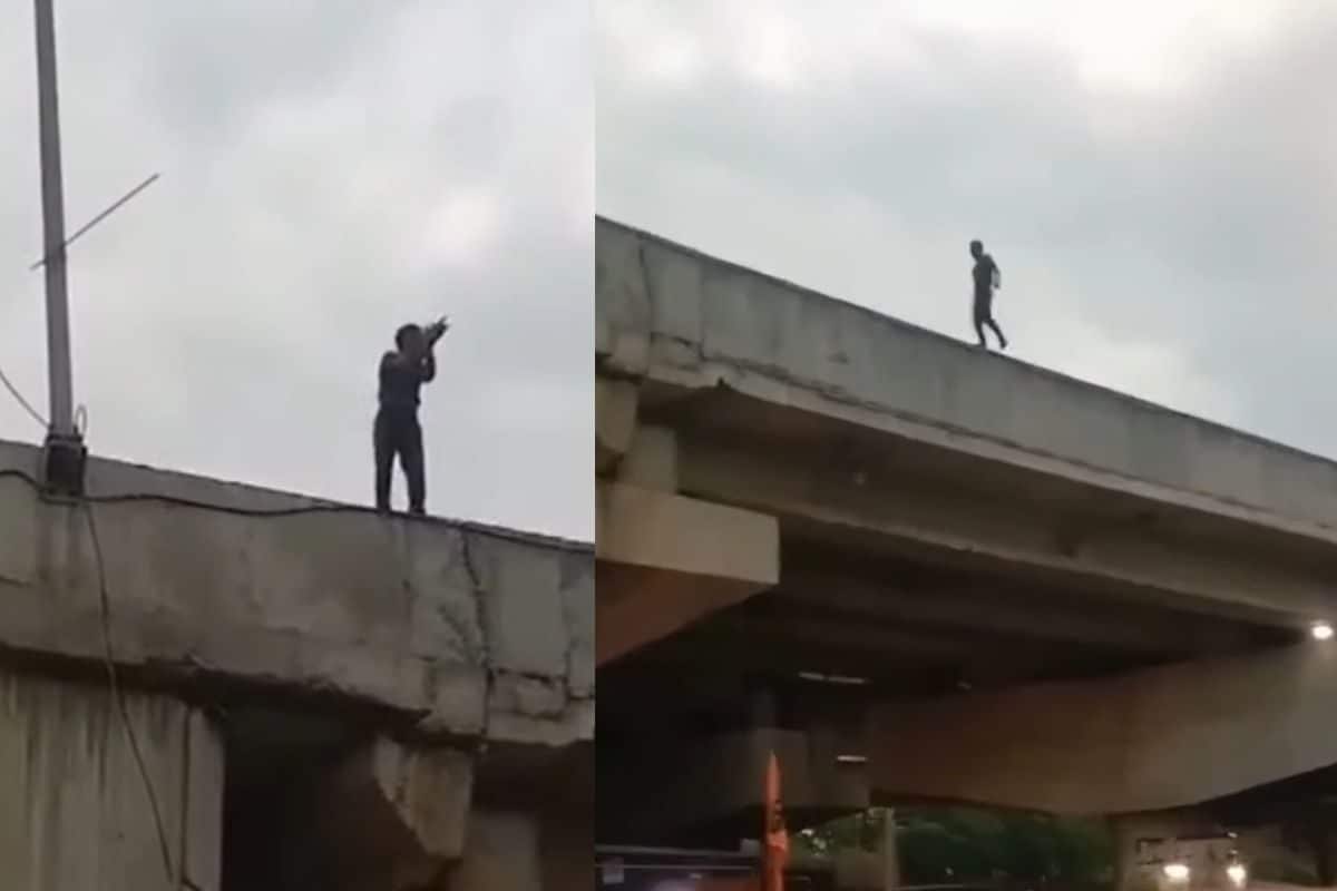 Nawada Viral Video: फ्लाईओवर पर शराबी का हाईवोल्टेज ड्रामा, हरकतें देख लगी भीड़