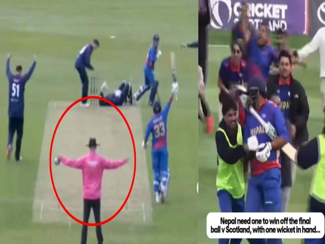A run was needed on the last ball, after the match, both teams started celebrating victory A run was needed on the last ball, after the match, both teams started celebrating victory