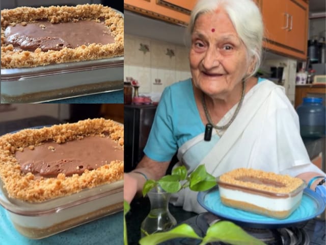 Viral Recipe: Grandma Maa Desi Amazing, made tasty chocolate cheesekek without baking Viral Recipe: Grandma Maa Desi Amazing, made tasty chocolate cheesekek without baking