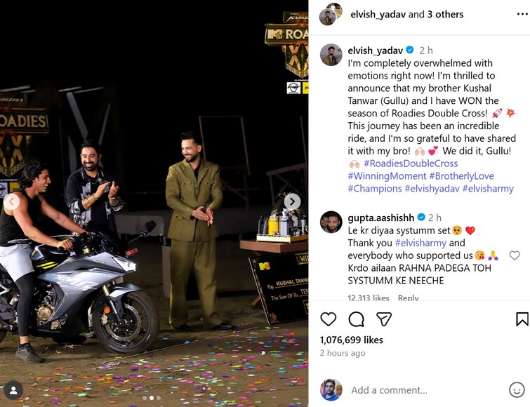 MTV Roadies XX Winner, MTV Roadies XX, Kushal Tanwar, Gullu, Elvish Gang, Hartaaj Singh Gill, Prince Narula, Roadies XX Finale, Roadies Double cross winner