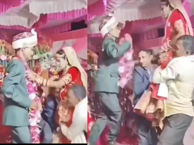 जयामाला मुश्किल बना रहे थे दूल्हन के रिश्तेदार, दूल्हा था धुन का पक्का... जयामाला मुश्किल बना रहे थे दूल्हन के रिश्तेदार, दूल्हा था धुन का पक्का...