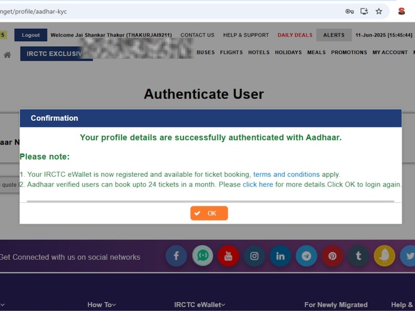 how to link aadhaar with irctc account step by step guide new-rules-from-july-2025