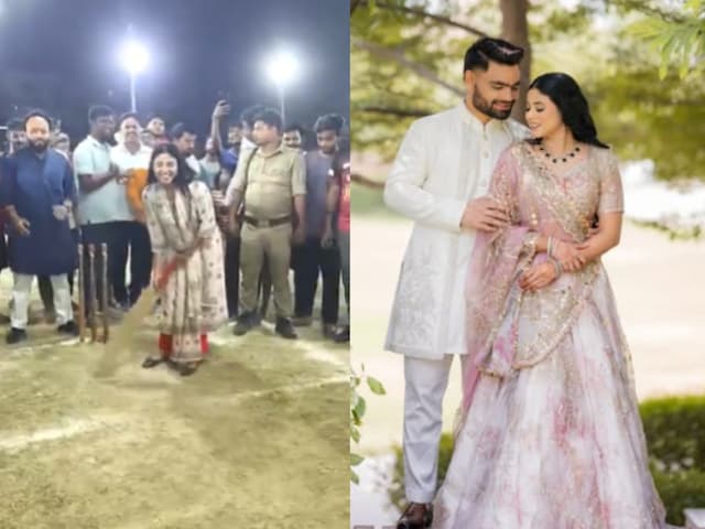 Rinku Singh's bride descended on cricket pitch ... Rinku Singh's bride descended on cricket pitch ...