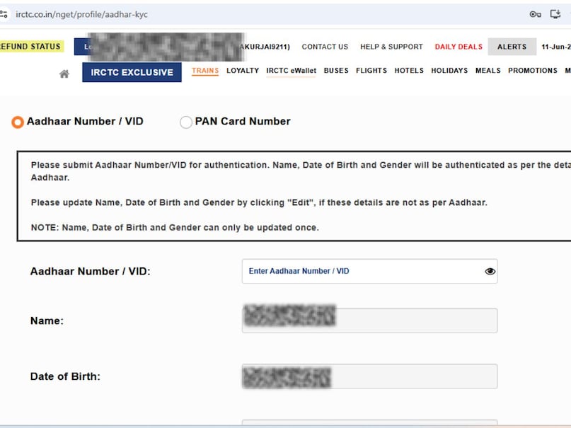 how to link aadhaar with irctc account step by step guide new-rules-from-july-2025