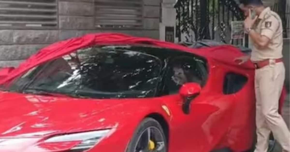 7.5 crore Ferrari seized, owner filled 1.41 crores on tax evasion! RTO's action caused a stir 7.5 crore Ferrari seized, owner filled 1.41 crores on tax evasion! RTO's action caused a stir