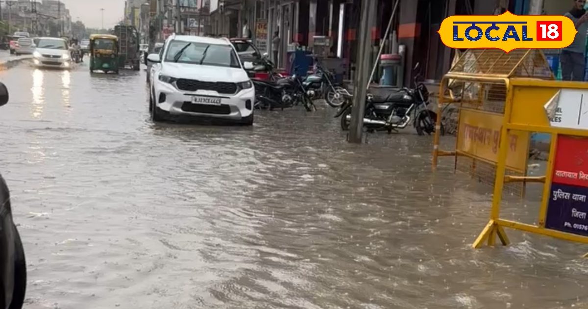 Sikar Rain: शेखावाटी में मानसून की दस्तक... हर्ष पर्वत से लेकर खेतों तक ...