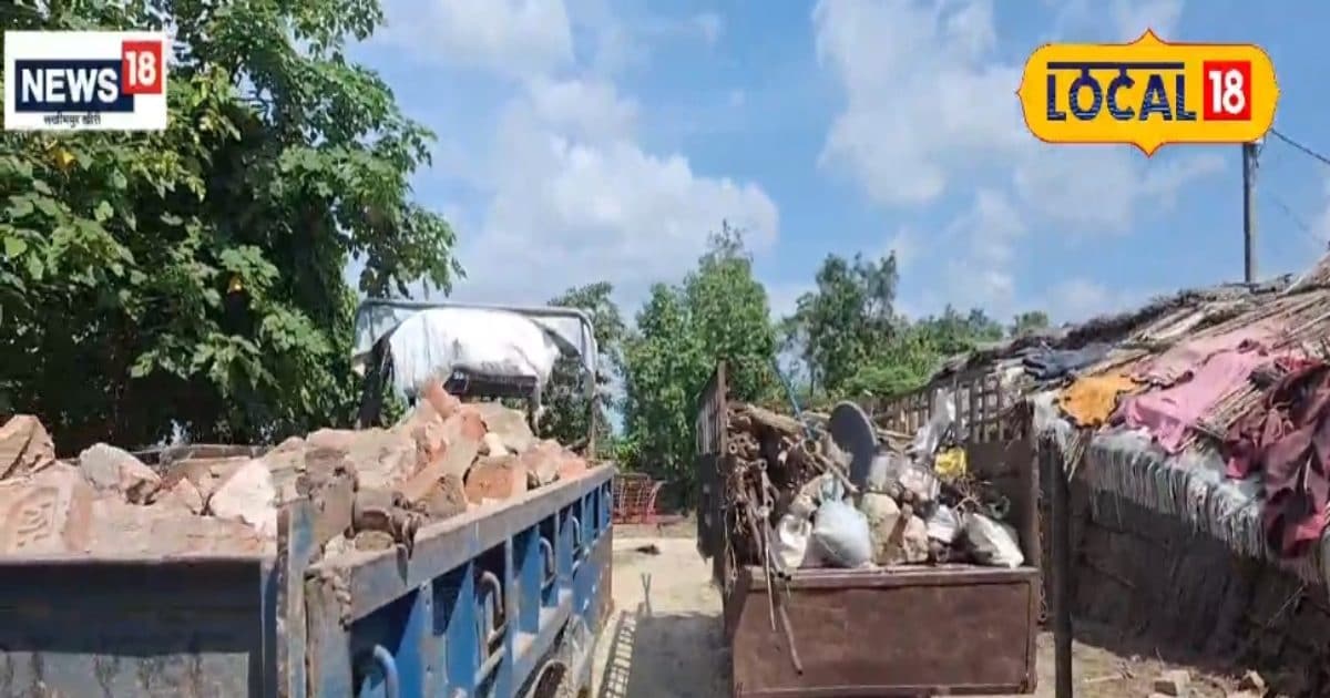 लखीमपुर-खीरी में शारदा नदी का जलस्तर बढ़ने से तबाही, ग्रामीणों का पलायन जारी, कई घर नदी में समाए
