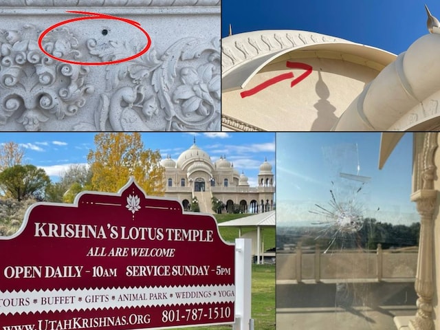 Attack on Krishna Mandir in US, 20-30 rounds were fired outside ISKCON Temple Attack on Krishna Mandir in US, 20-30 rounds were fired outside ISKCON Temple