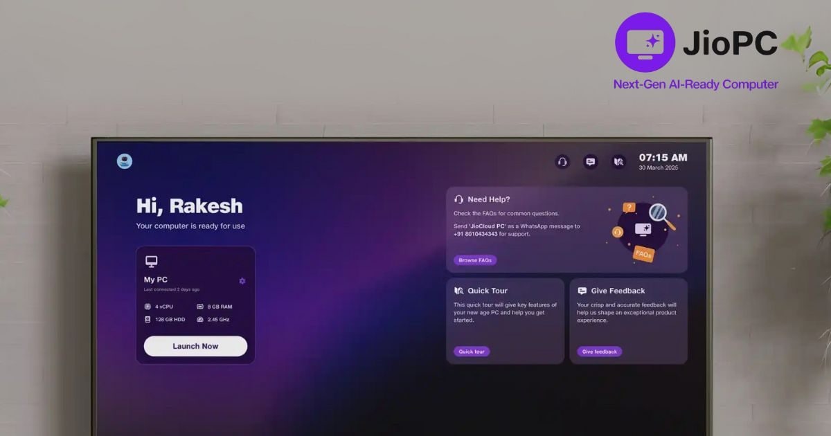 Tach – jiopc converts tv into computer for free it is a cheap and budget option use jiofiber set top box- Jio ने दिया एक और बड़ा गिफ्ट, अब TV ही बन जाएगा कंप्यूटर, नहीं खर्च होगा एक भी पैसा