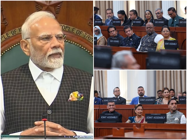 त्रिनिदाद टोबैगो की संसद में ऐसा क्या हुआ, PM को स्पीच में 23 बार रुकना पड़ा? त्रिनिदाद टोबैगो की संसद में ऐसा क्या हुआ, PM को स्पीच में 23 बार रुकना पड़ा?