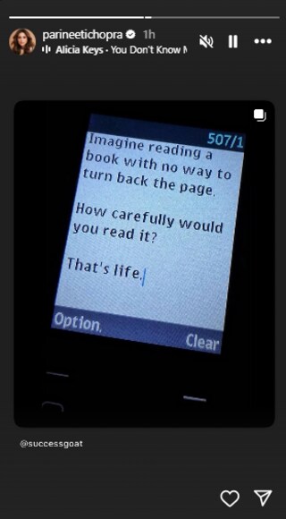 Parineeti Chopra Post