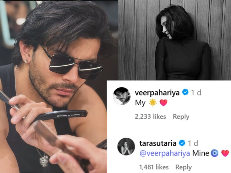 Tara Sutaria, Tara Sutaria boyfriend, Tara Sutaria veer pahadiya, veer pahadiya Tara Sutaria, veer pahadia girlfriend, AP Dhillon, Thodi Si Daaru, Shreya Ghoshal, Veer Pahariya, aadar jain and tara, Veer Pahariya and Tara Sutaria love story