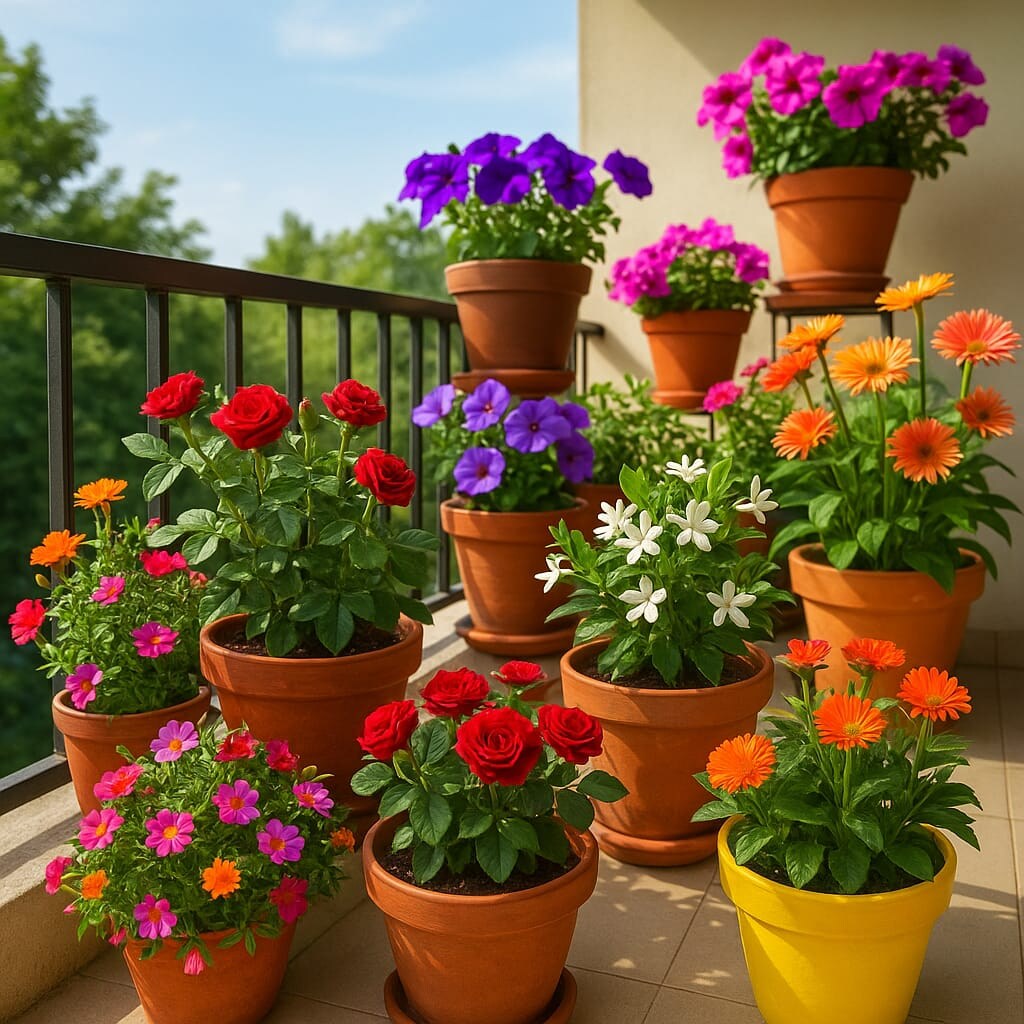 Balcony Gardening Tips. Easy ways to decorate low -care plants balcony garden 3