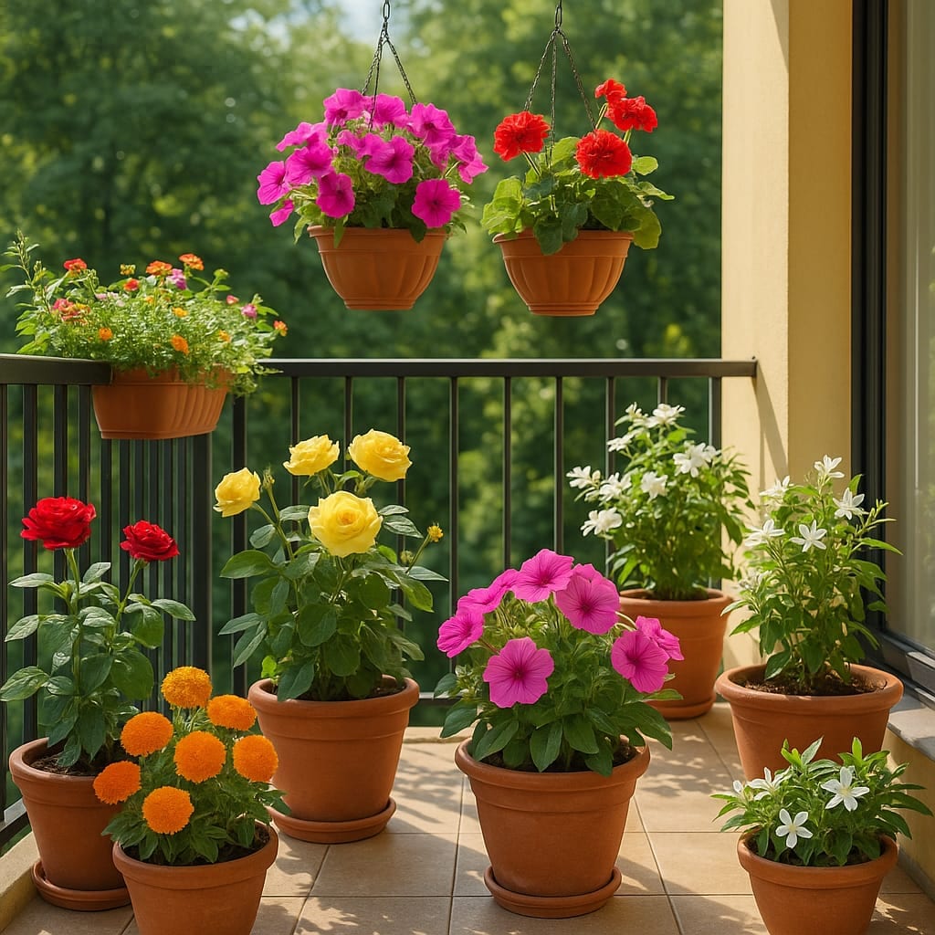 Balcony Gardening Tips. Easy ways to decorate low -care plants balcony garden 2