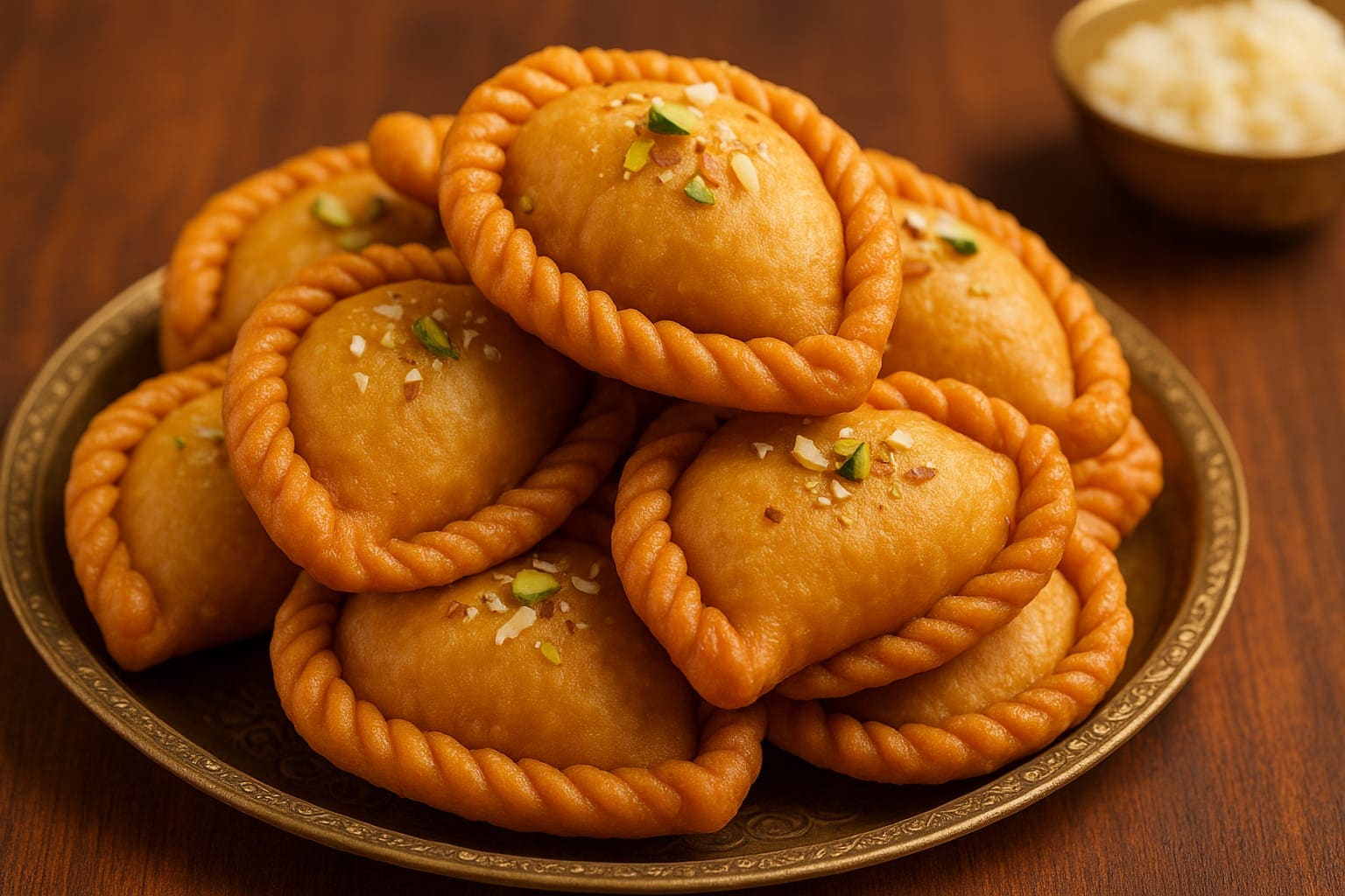 Hariyali Teej 2025 Special Ghevar and Mawa Gujiya Recipe. Hariyali Teej 2025 Ghevar and Mawa Gujiya recipe make festival special 4