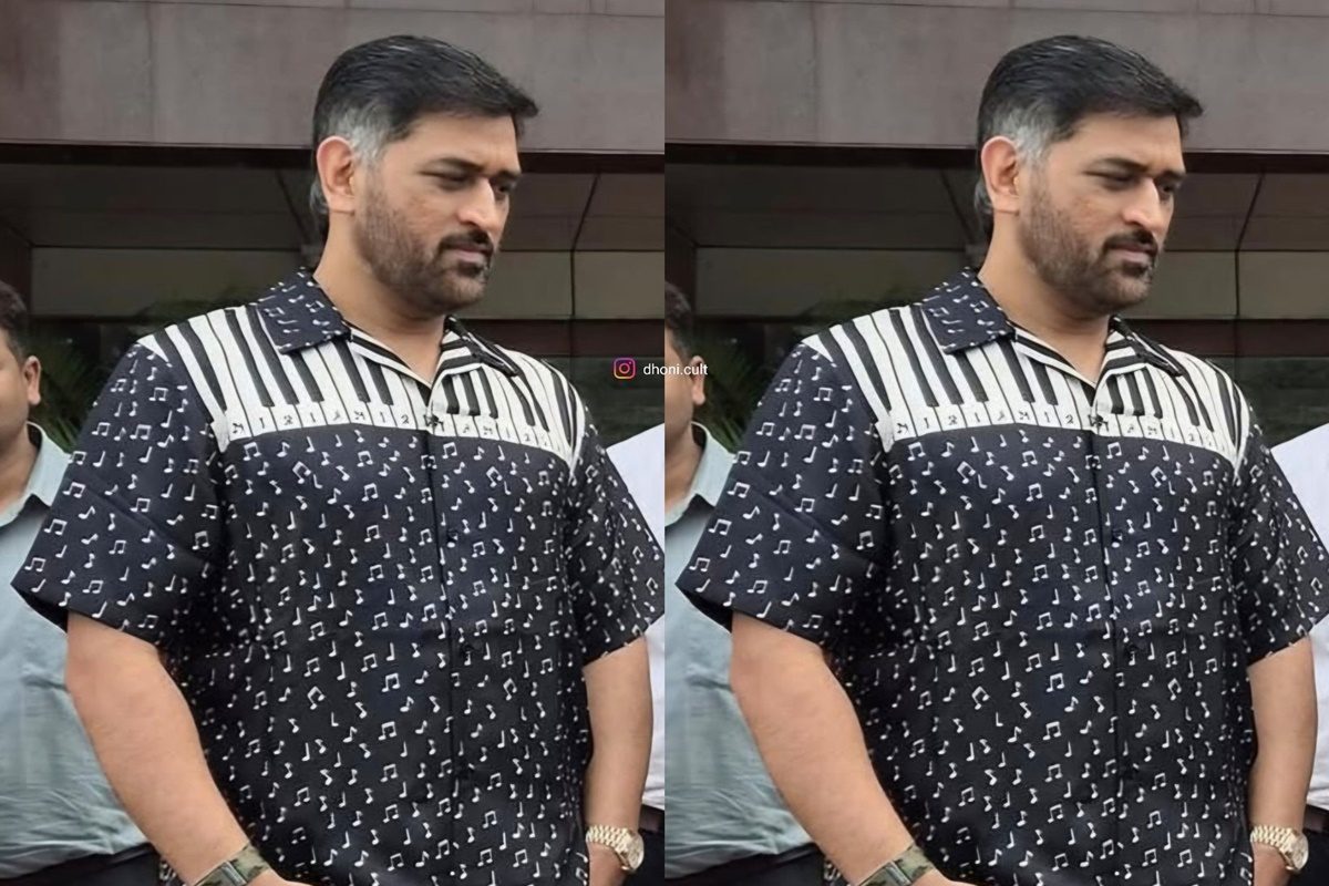 72 हजार की शर्ट पहनकर निकले एमएस धोनी, फैंस बोले- ये तो जेठालाल गड़ा की है