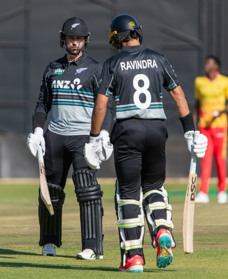 Zimbabwe vs New Zealand Tri Series, Devon Conway, New Zealand Beat Zimbabwe, Rachin Ravindra, Daryl Mitchell, Zimbabwe vs New Zealand, Devon Conway, T20 Tri Series 